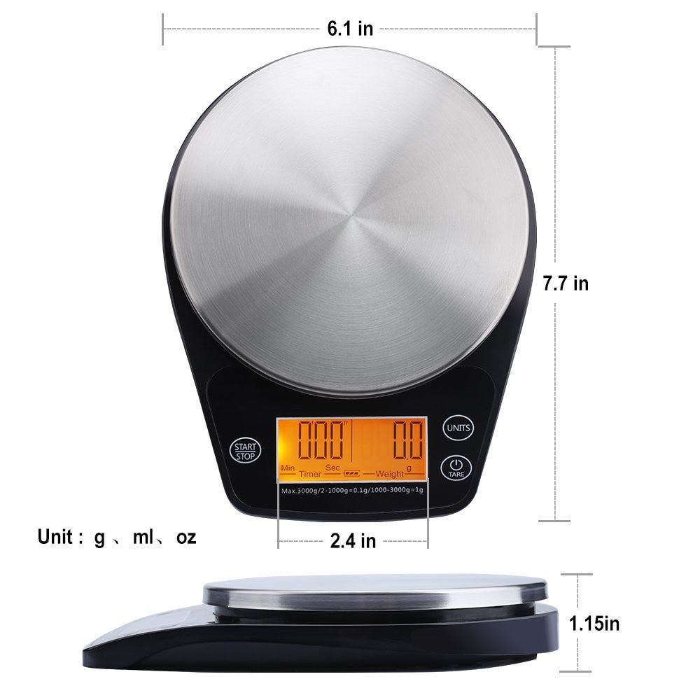 Barista Coffee Scale with Built-In Pour Timer