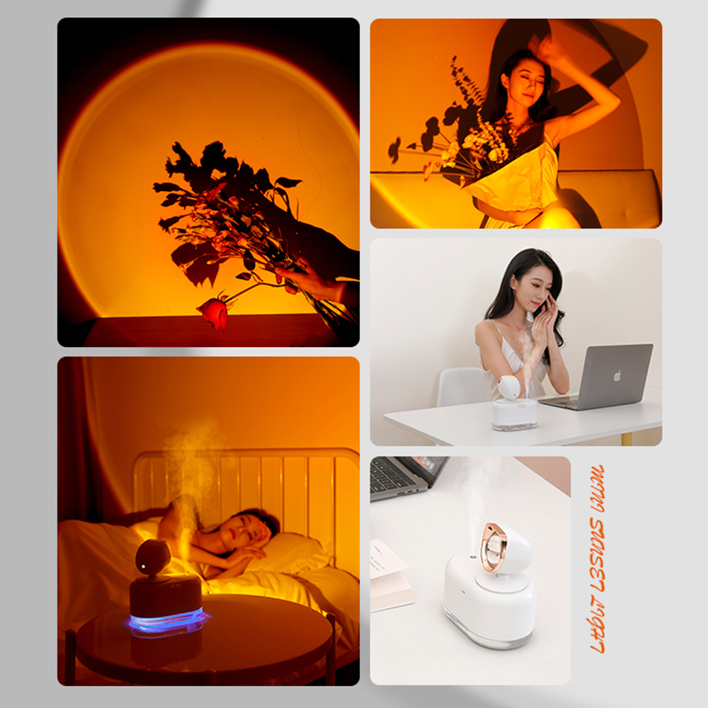 Sunset Glow 2-in-1: Ambient Lamp and Mini Humidifier