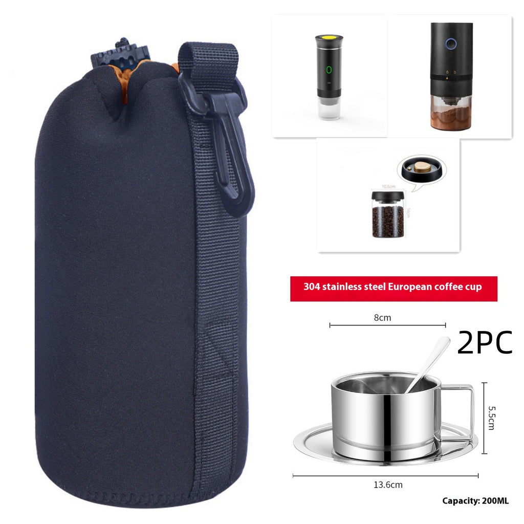 Traveler's Espresso 3-in-1: Grind, Heat, Sip Anywhere